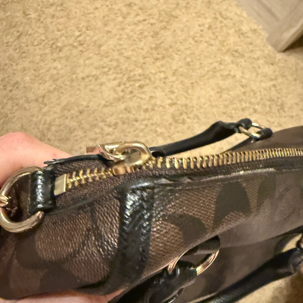 Coach Mini Bennett Brown and Black Satchel Bag - Picture 6 of 9